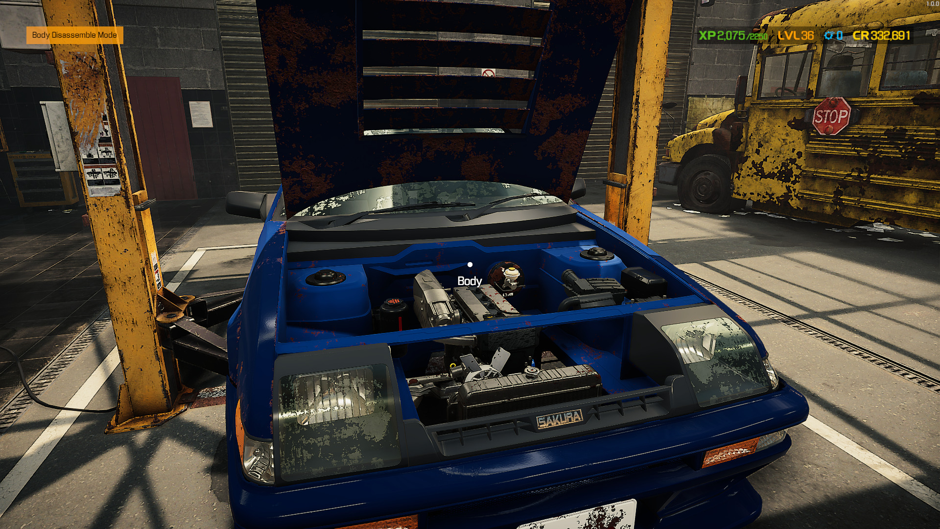 A screenshot showing the engine in Car Mechanic Simulator 