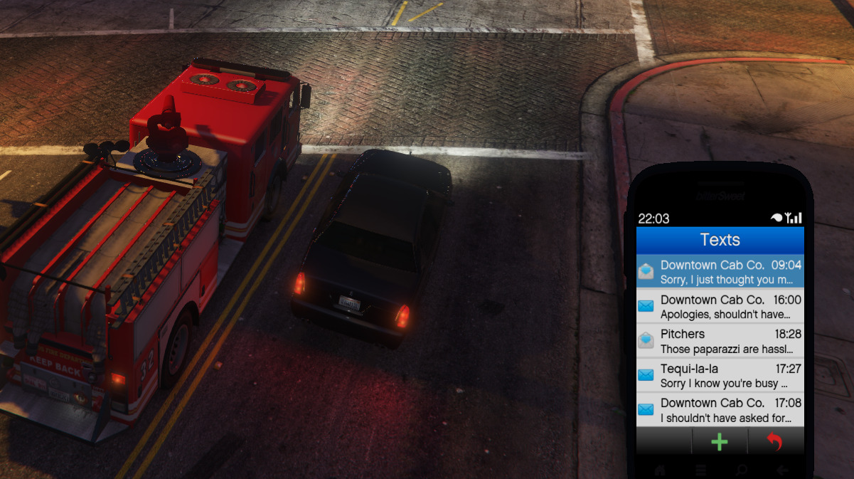 A screenshot of the mobile phone in GTA 5