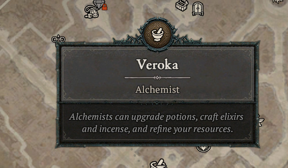 The Alchemist is one of six Vendors in Diablo IV. 