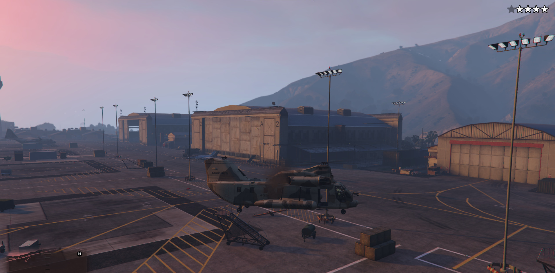A screenshot showing the Cargobob in GTA 5