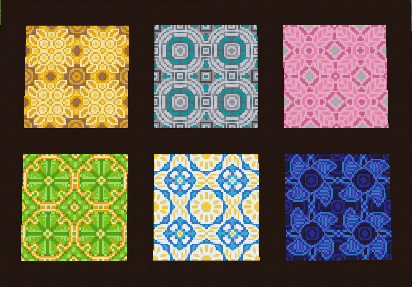 Images formed by placing glazed terracotta together