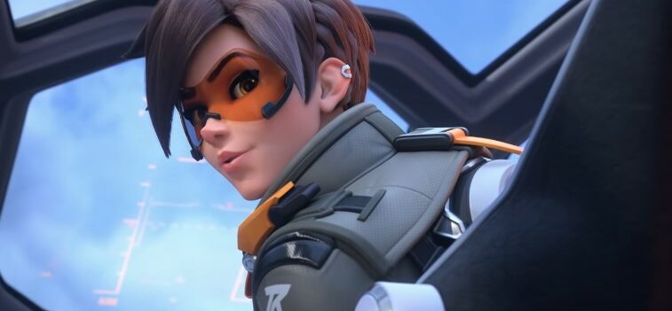Still of Tracer from the Overwatch 2 Cinematic