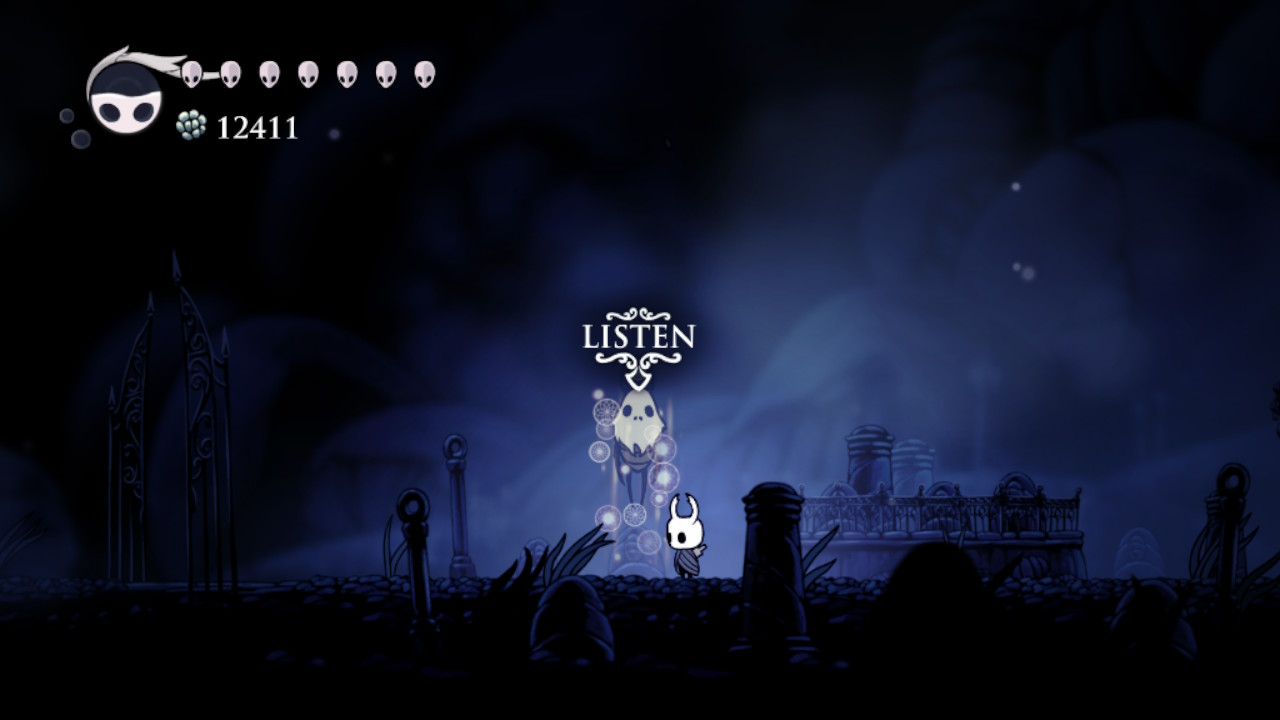 A screenshot showing a dead bug entity from Hollow Knight
