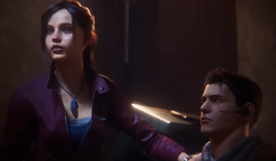 A screenshot showing Claire and Chris Redfield in Dead by Daylight