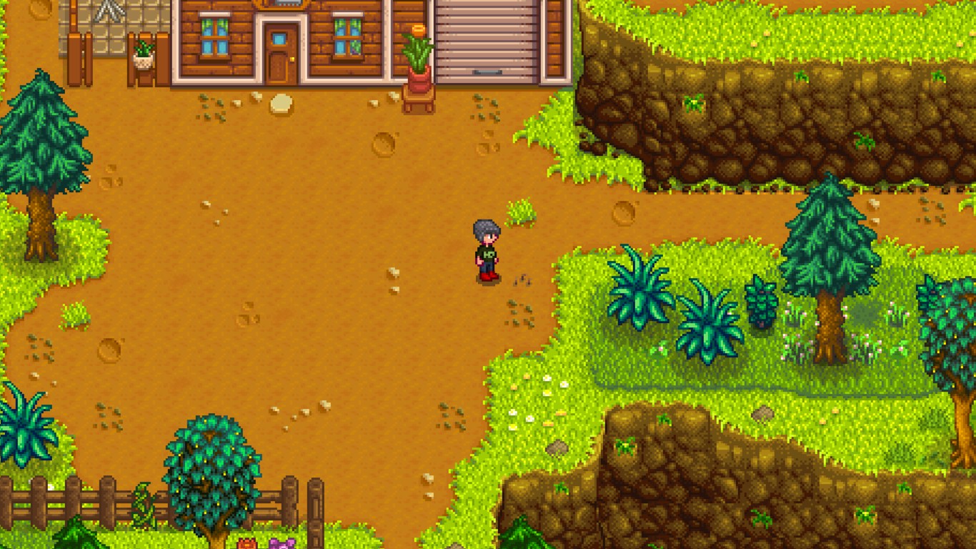 An image of the player staring at an artifact spot.