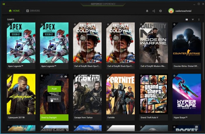 A screenshot showing the game screen in GeForce Experience
