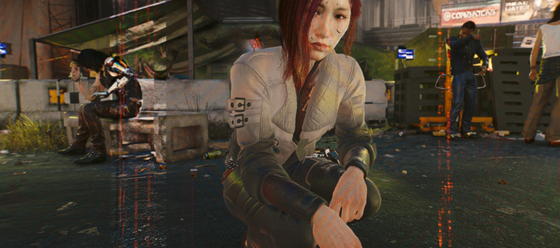 A screenshot of Songbird in Cyberpunk 2077