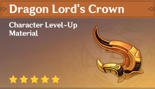 A screenshot showing Dragon Lord's Crown in Genshin Impact