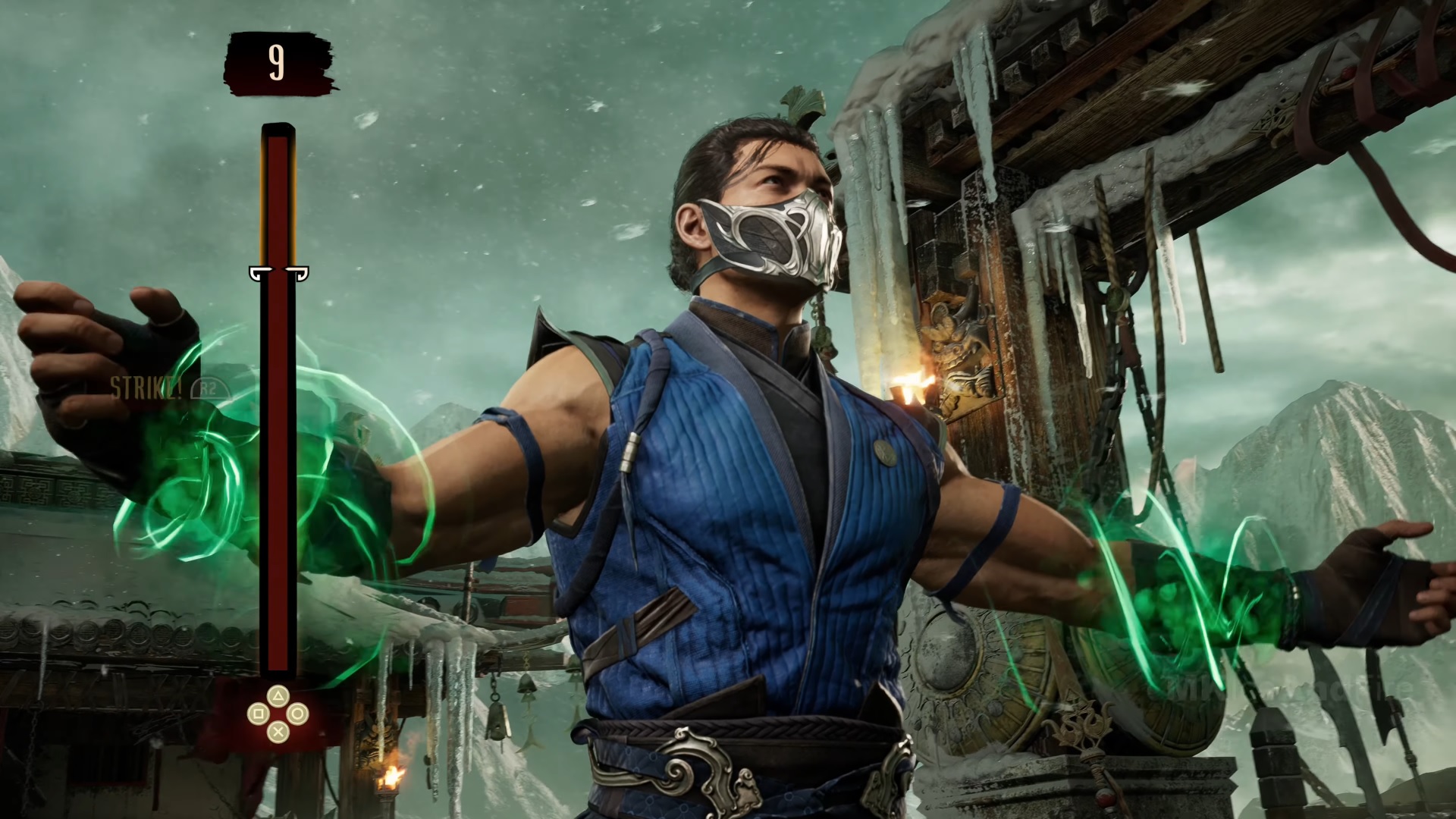 A screenshot of Sub-zero in Mortal Kombat 1.