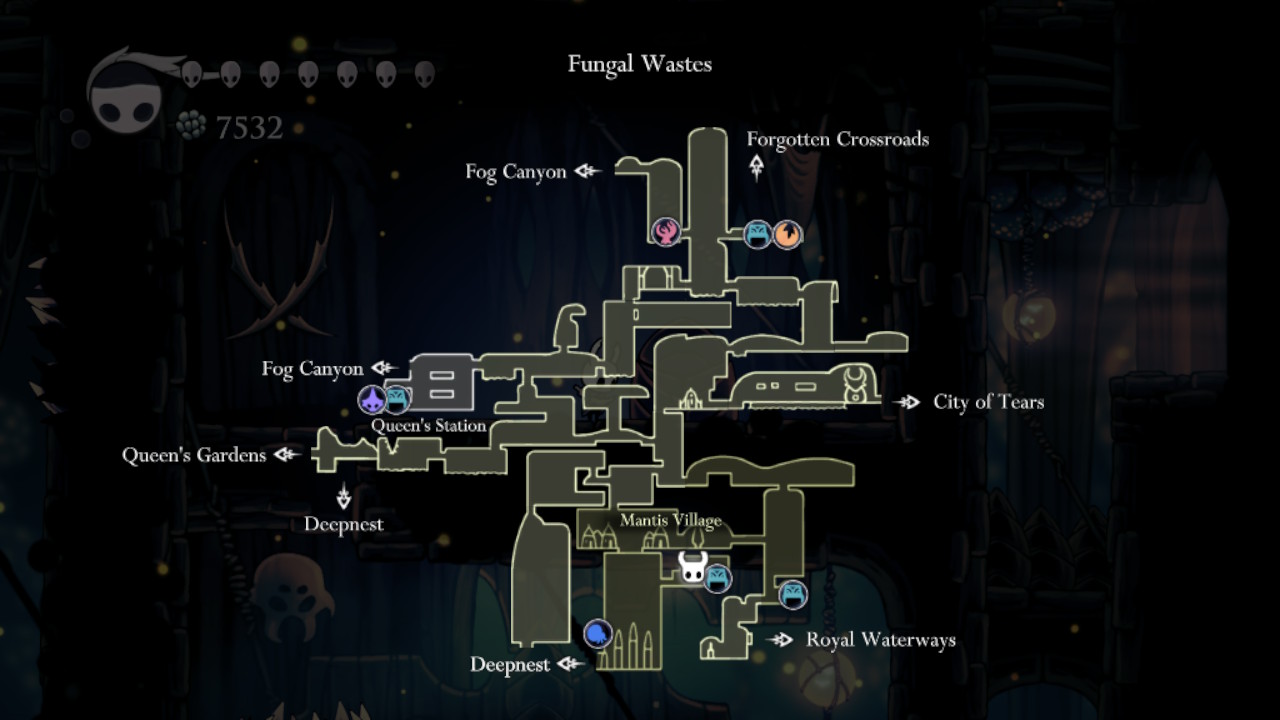 A screenshot of the map with the location of the Mark of Pride Charm pinned.