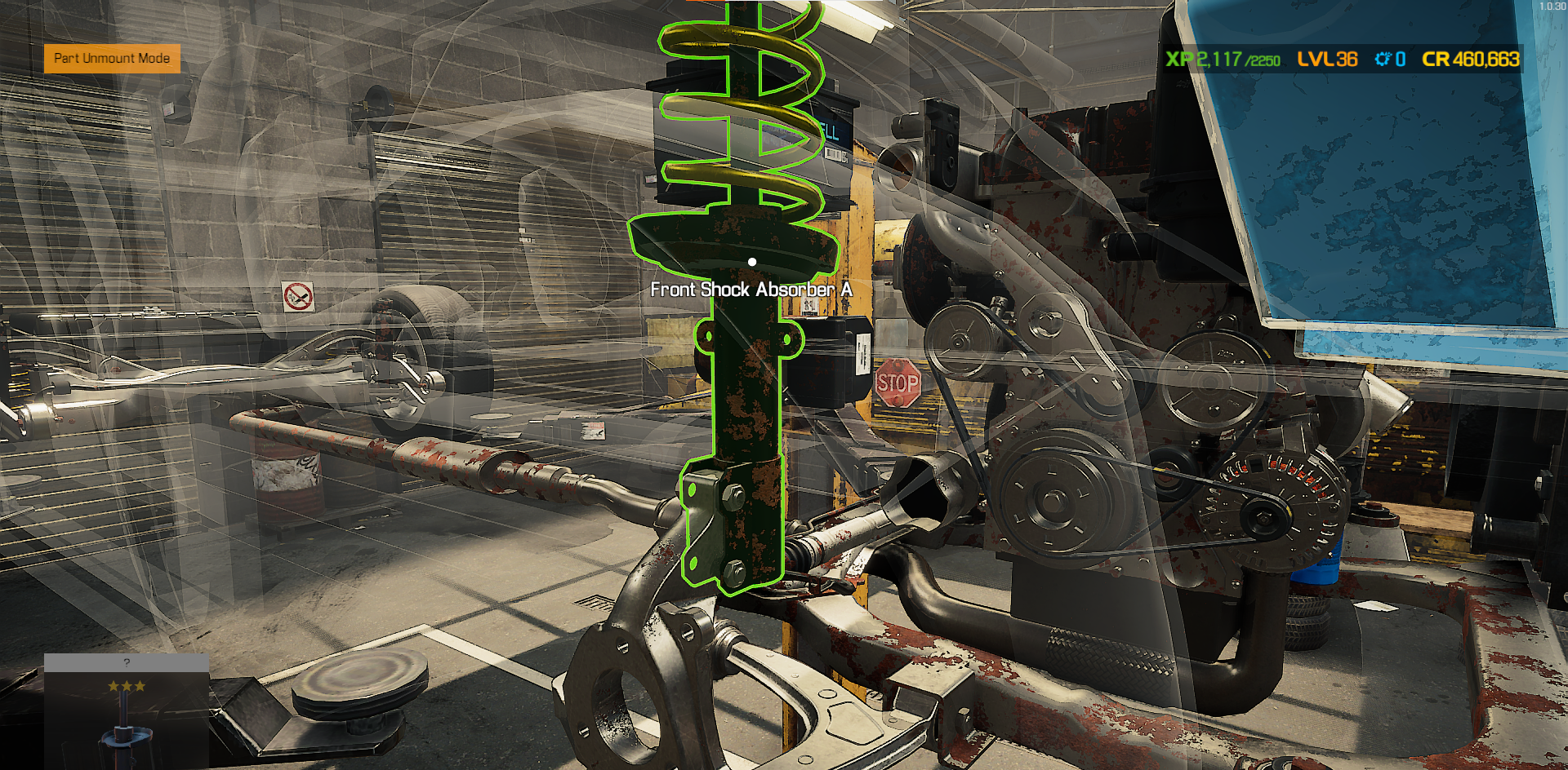 A screenshot of Front Shock Absorber A in Car Mechanic Simulator. 