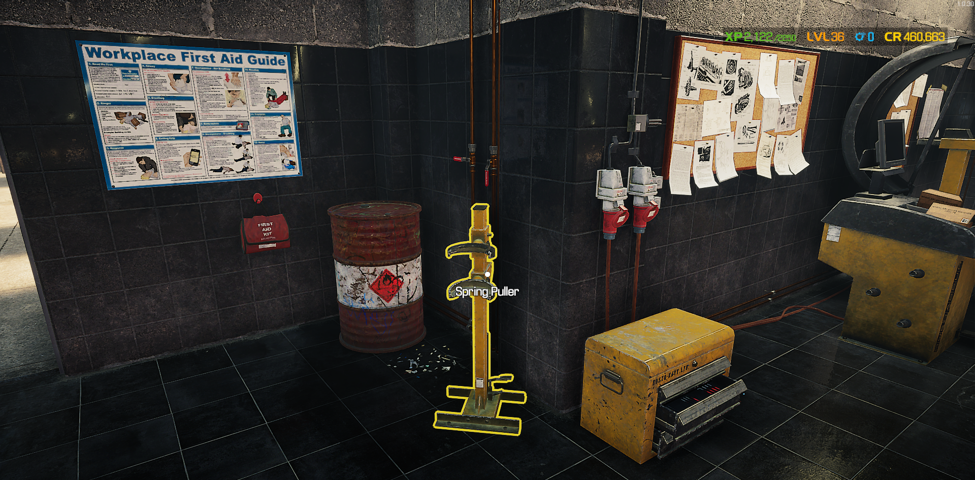 An image showing the Spring Puller location in Car Mechanic Simulator. 