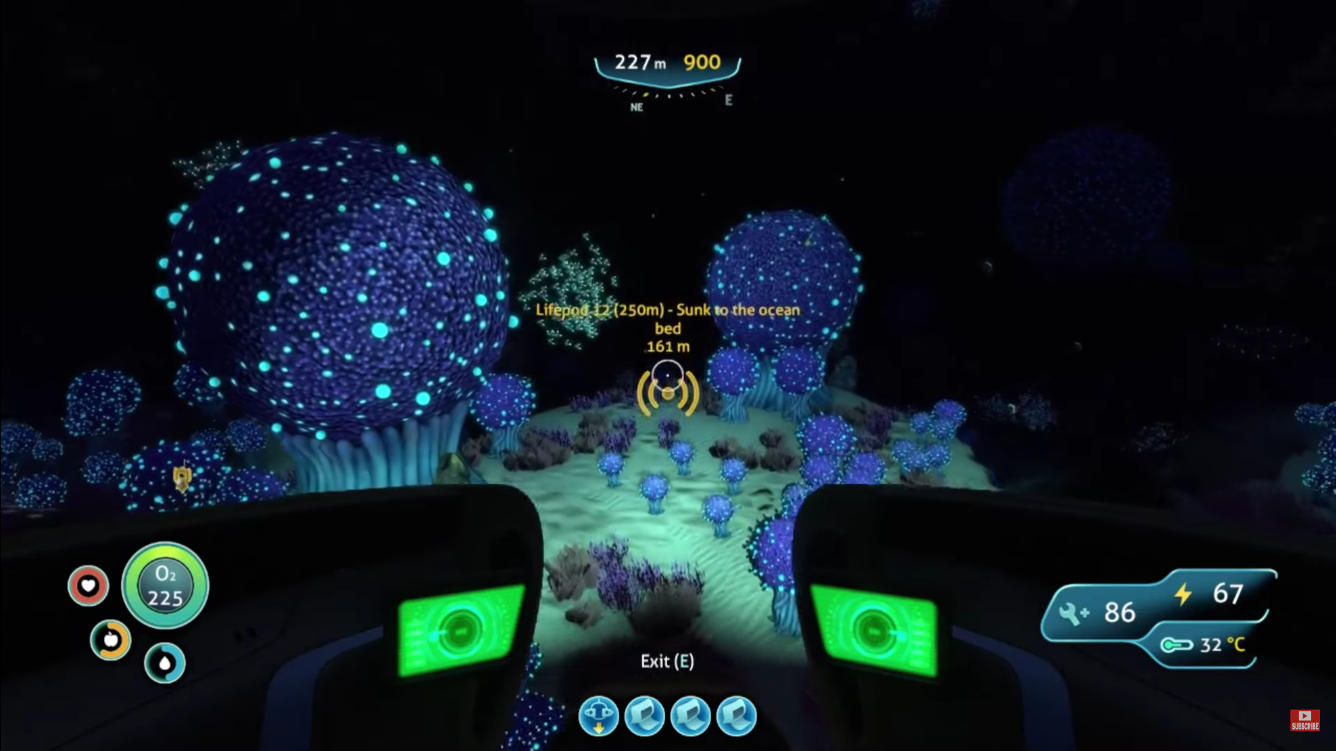 A screenshot of the Bulb Zone entrance to the Lost River in Subnautica