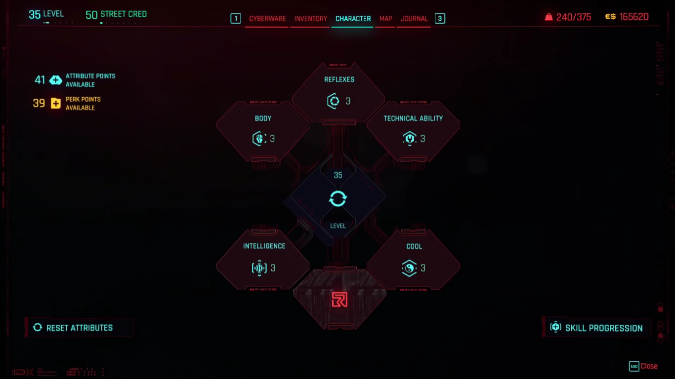 How To Reset Your Attribute Points in Cyberpunk 2077