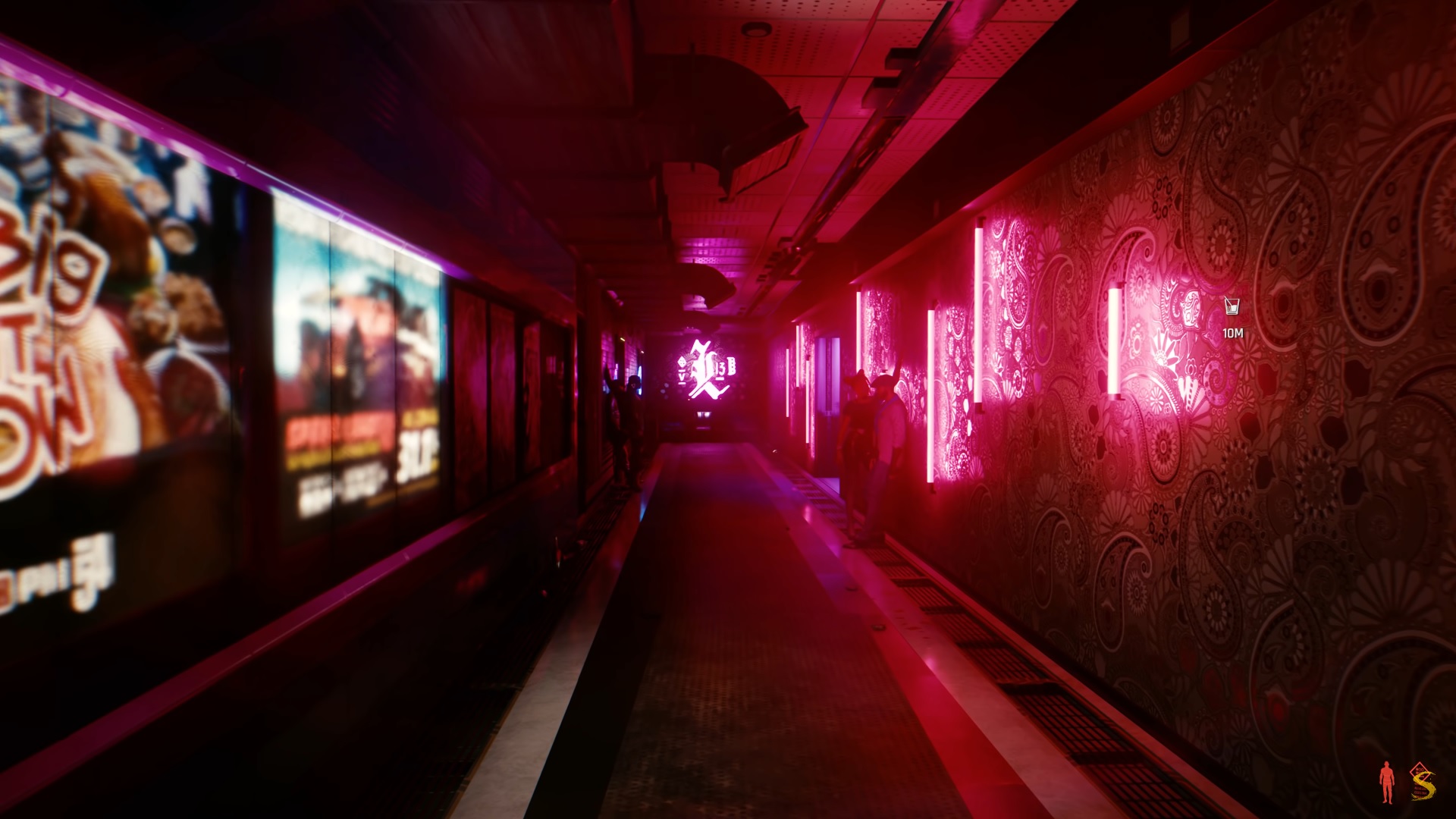 A screenshot of an alley in Cyberpunk 2077.