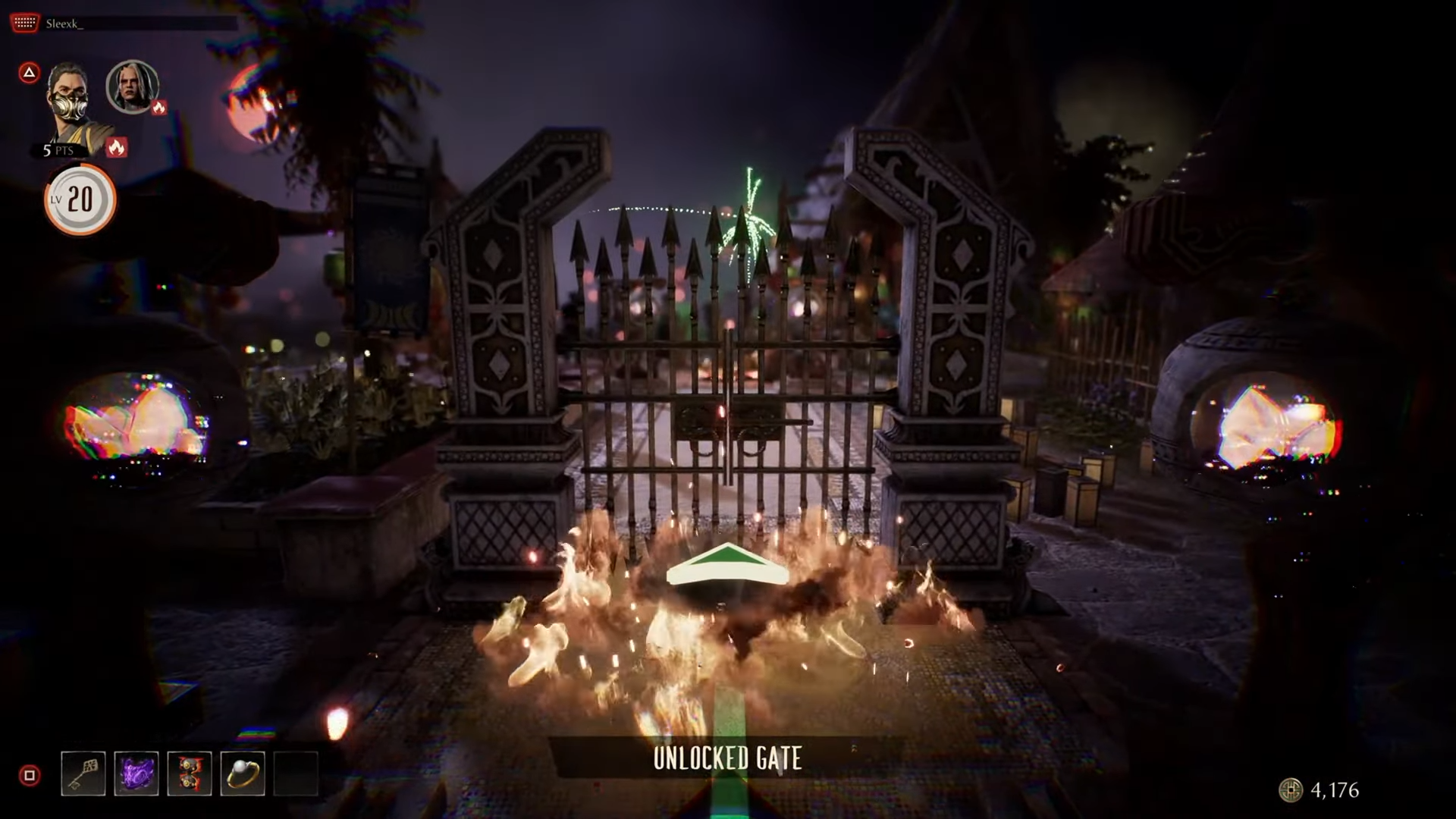 A screenshot of the gate that requires the Festival Key in Mortal Kombat 1 Invasion Mode. 