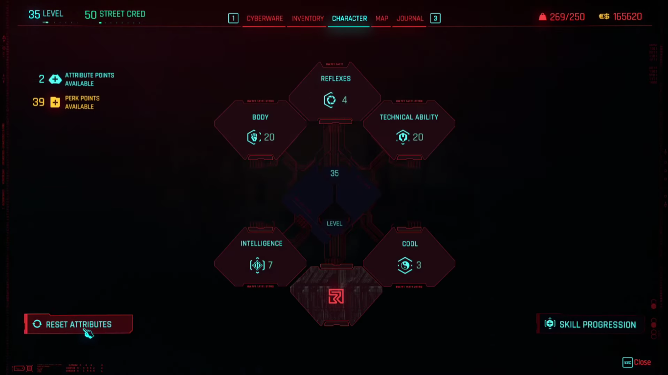 How To Reset Your Attribute Points In Cyberpunk 2077 Player Assist Game Guides And Walkthroughs 9076