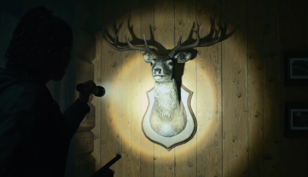 The deer head in Ranger Cabin