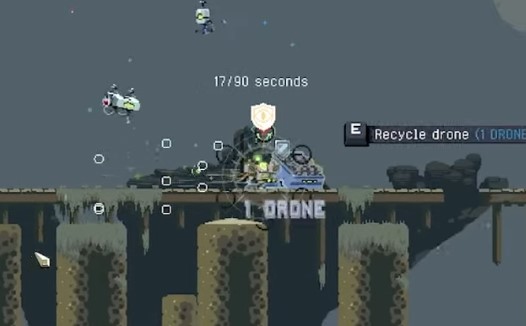 A screenshot of the Recycle Drone in Risk of Rain Returns
