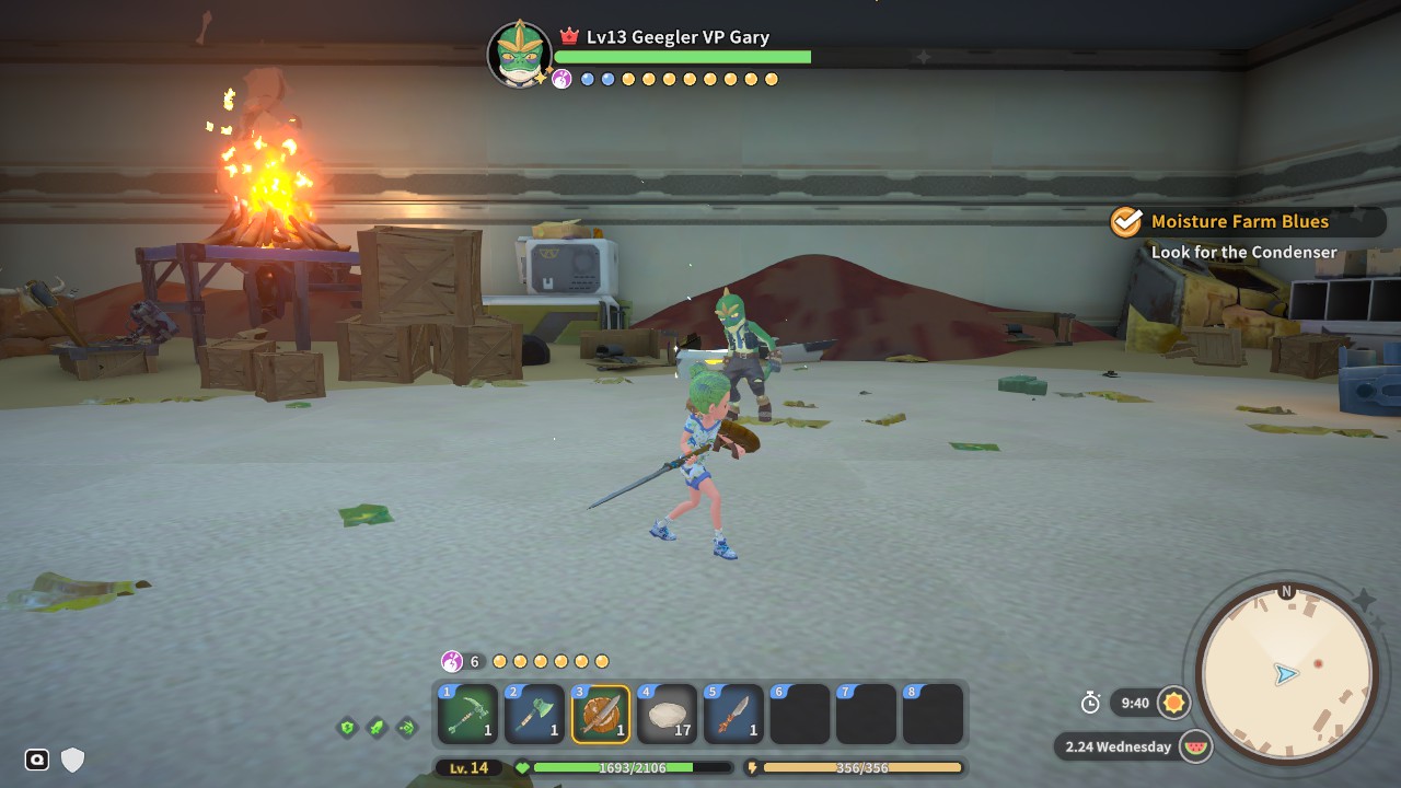 An image of the player fighting Geegler VP Gary in the Breach.