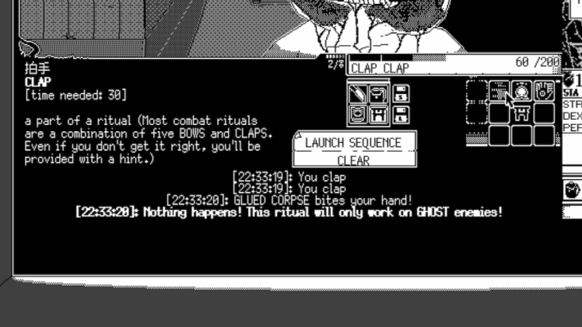 Combat Ritual Screenshot from World of Horror
