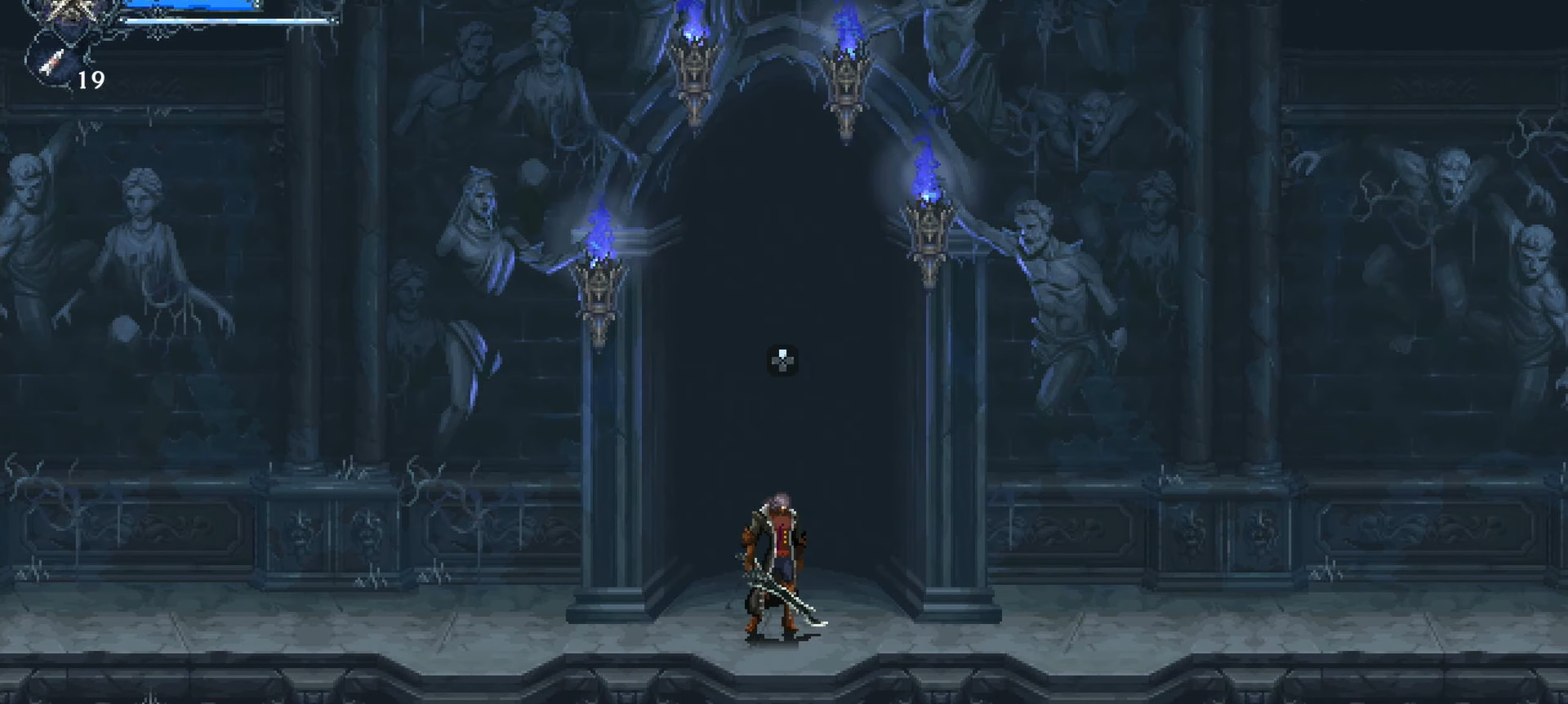 A screenshot of the locked room players must unlock to get the double jump in The Last Faith. 
