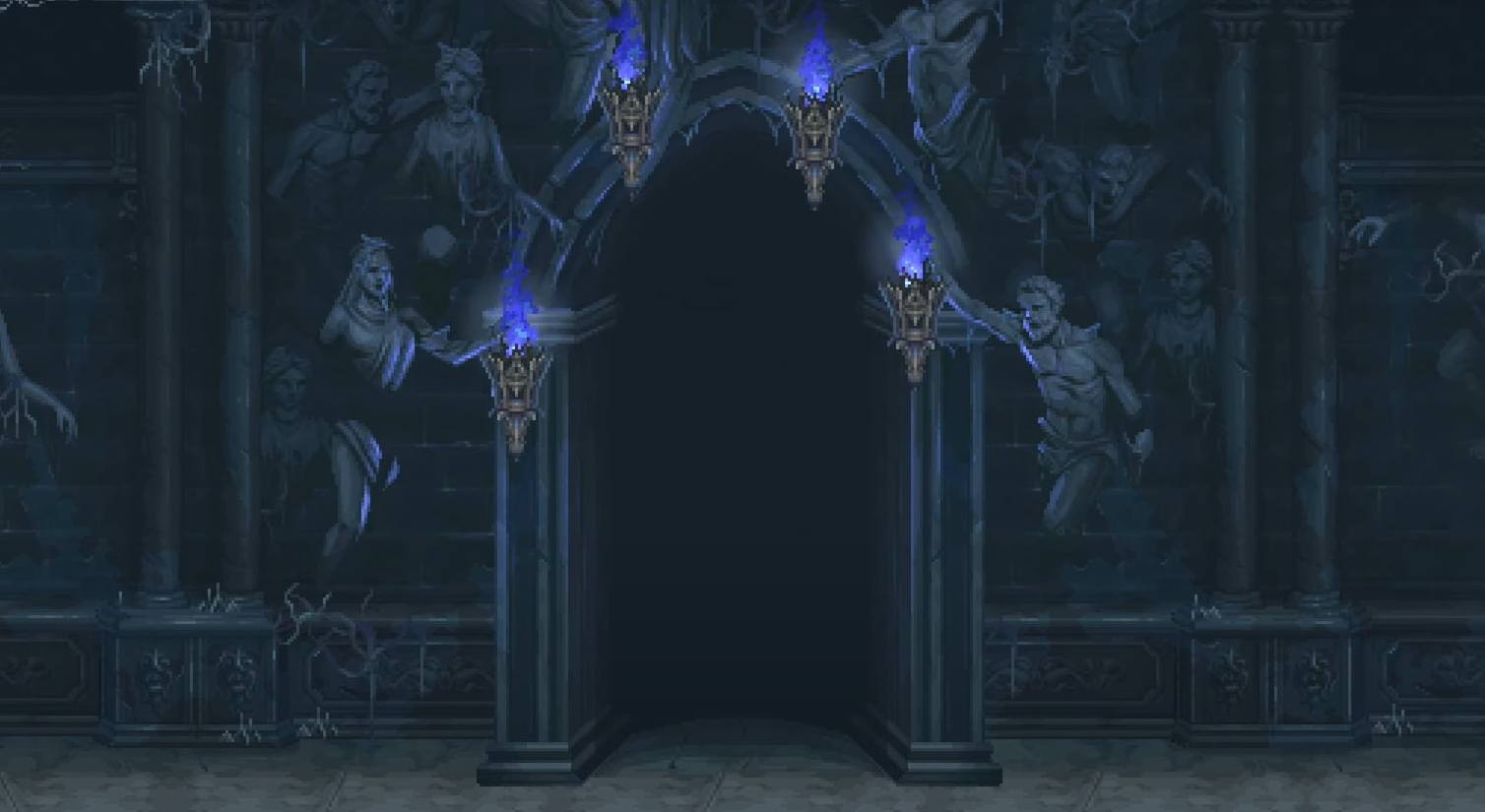 A screenshot of the locked room in The Last Faith. 