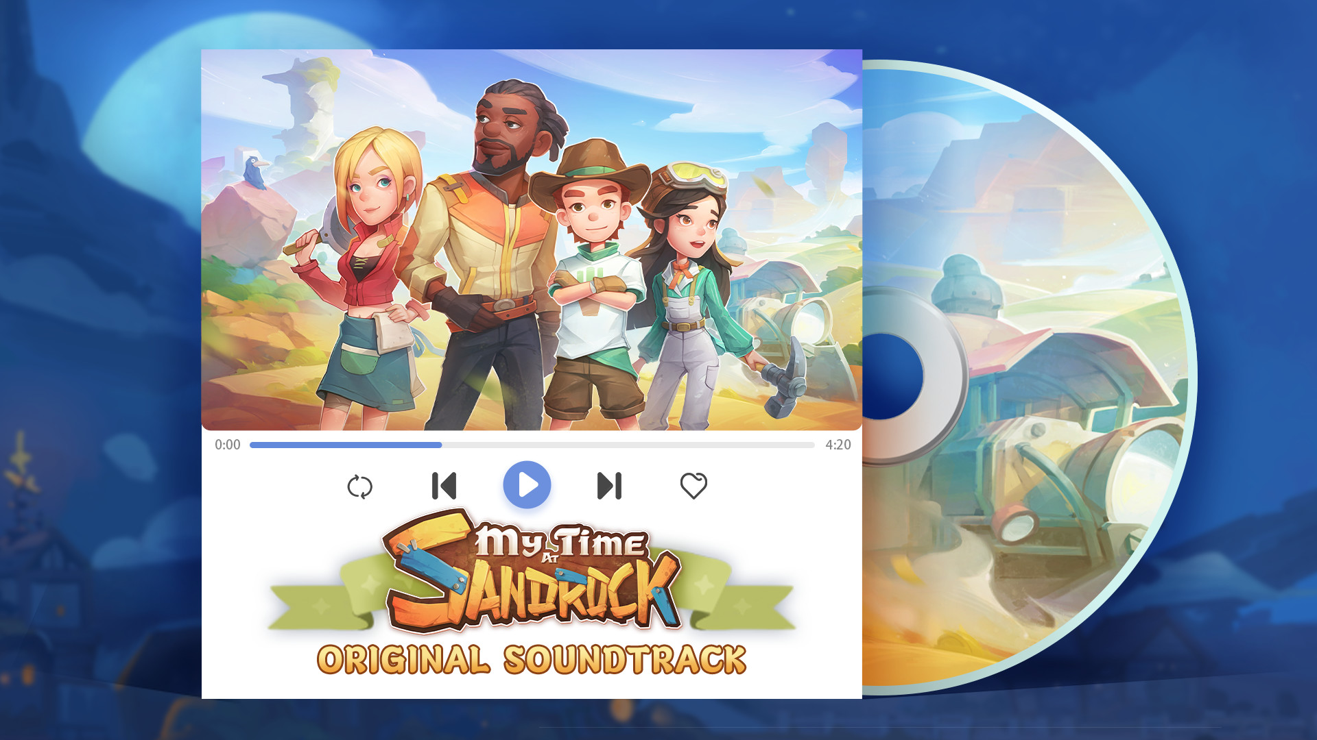 My Time at Sandrock - Original Soundtrack image from the DLC's Steam store page.