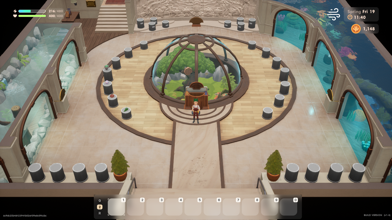 An image of the player inside the Starlet Town's museum.
