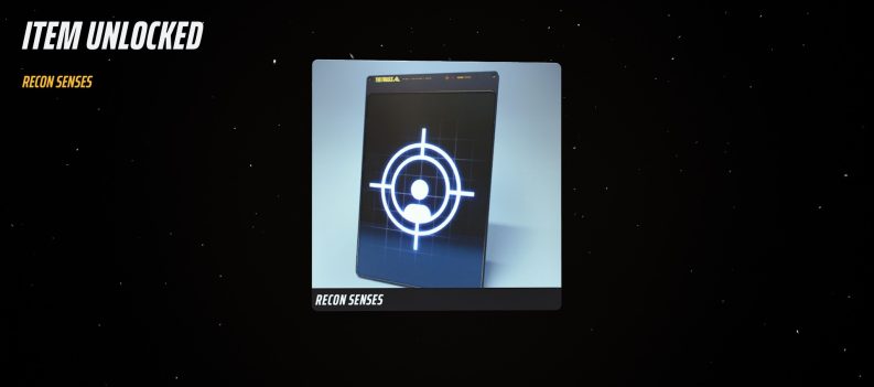 A screenshot of an unlocked Recon Senses Specialization.