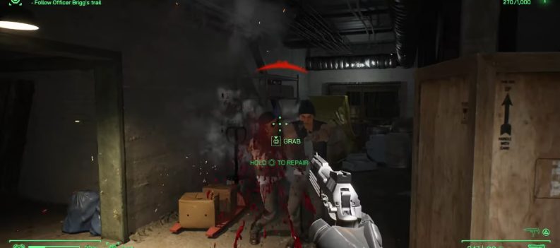 A screenshot of RoboCop: Rogue City gameplay.