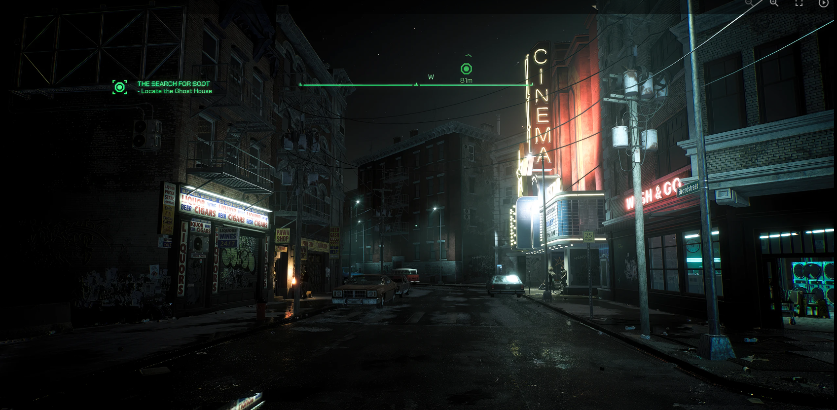 A screenshot of modded lighting effects for Detroit in RoboCop: Rogue City. 