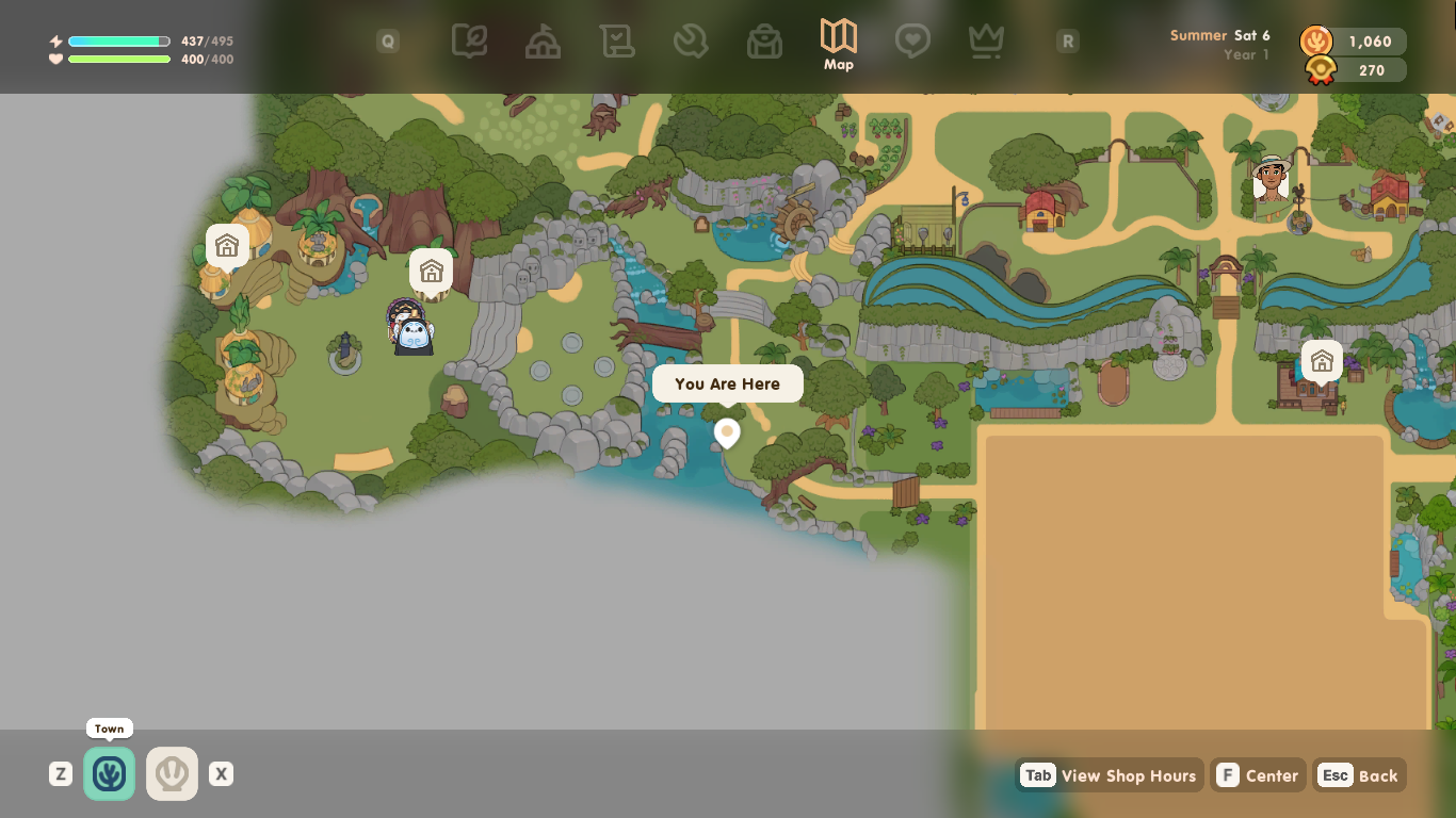 An image of the map in Coral Island.