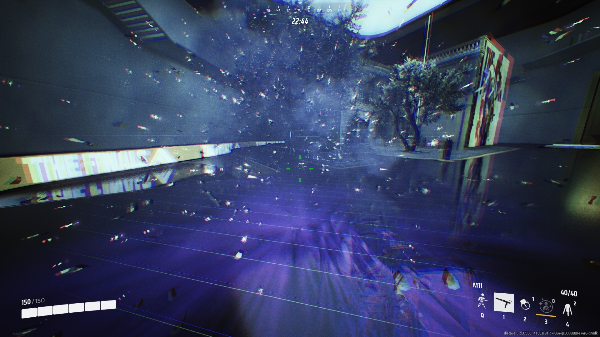 A screenshot of the invisibility effect of the Vanishing Bomb in The Finals.