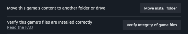 A screenshot of the Verify integrity of game files option on Steam. 