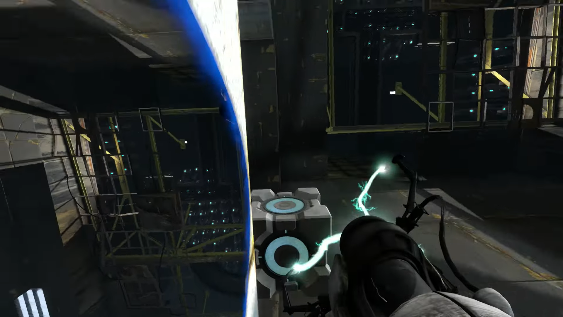 A screenshot of the cube in Portal: Reevolution.