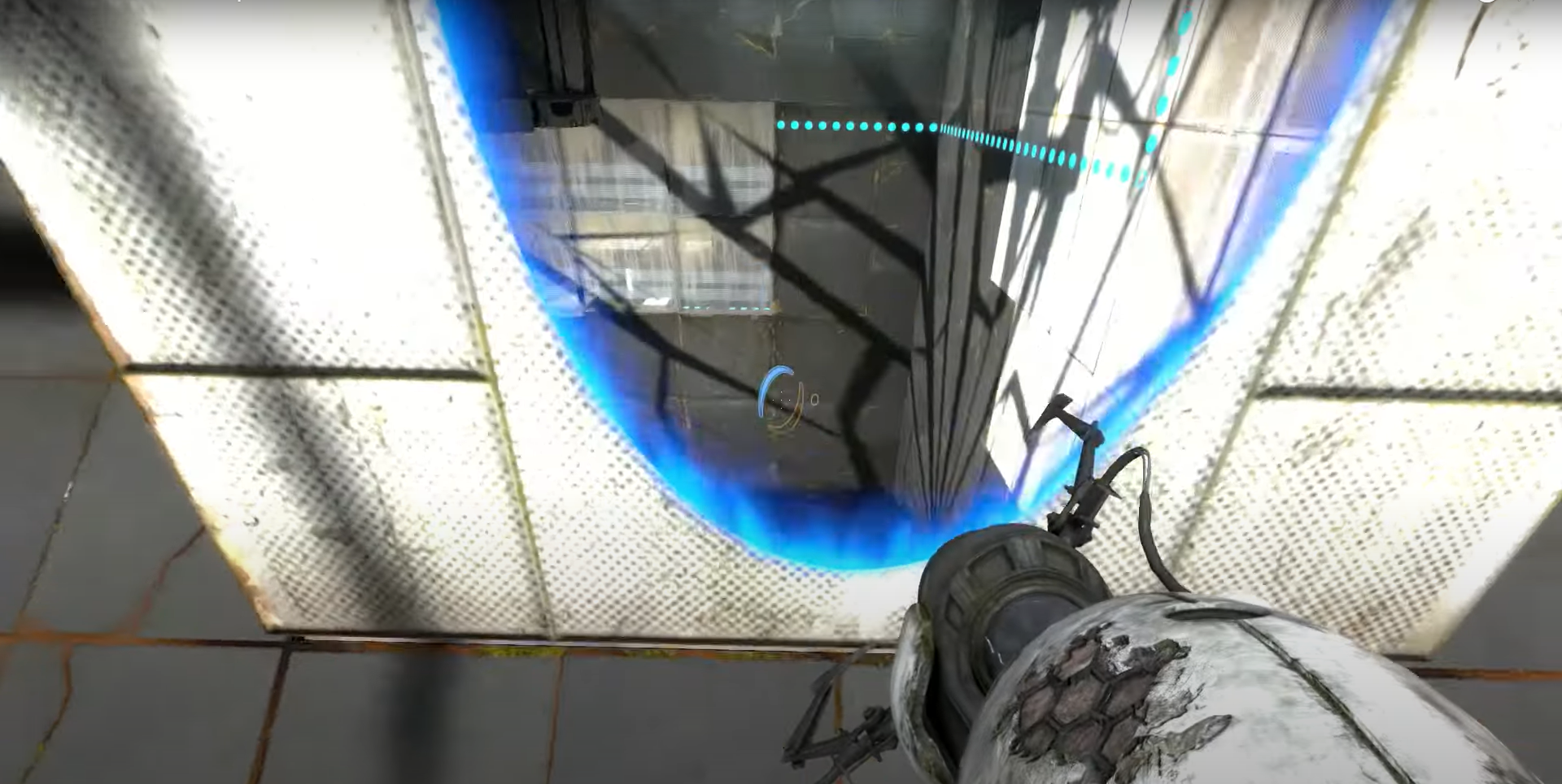 A screenshot of a blue portal.