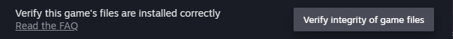 A screenshot of the Verify integrity of game files option on Steam. 