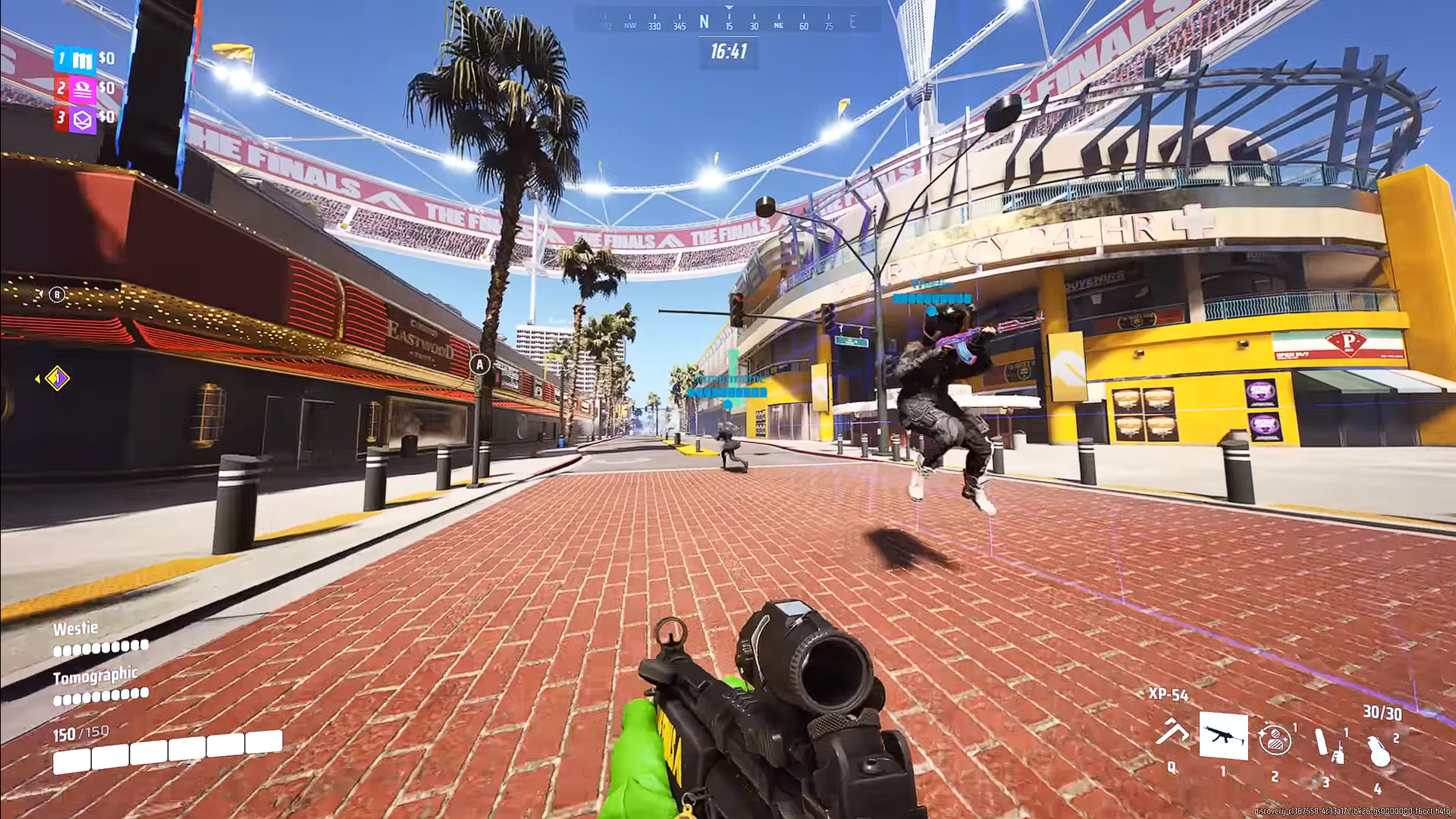 A screenshot of the gameplay of YouTuber, JackFrags, in The Finals.