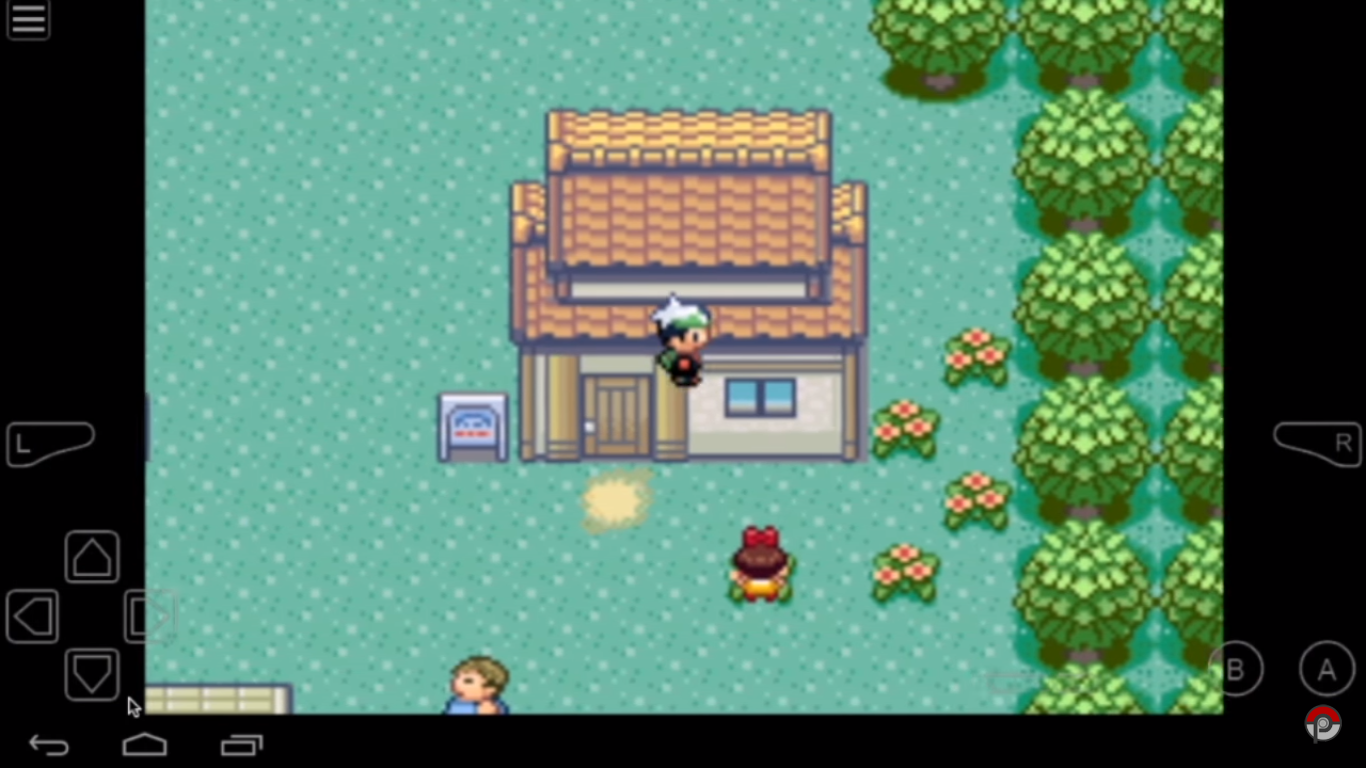 A screenshot of the walk through walls cheat in Pokemon Sapphire.