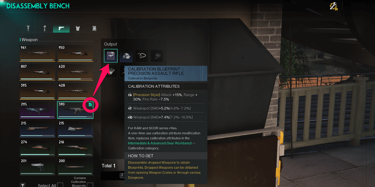 Disassembly Bench Blueprint