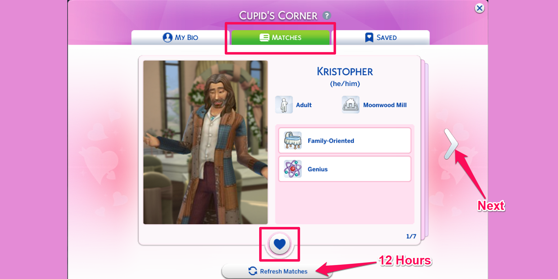 Sims 4 Cupids Corner Matching