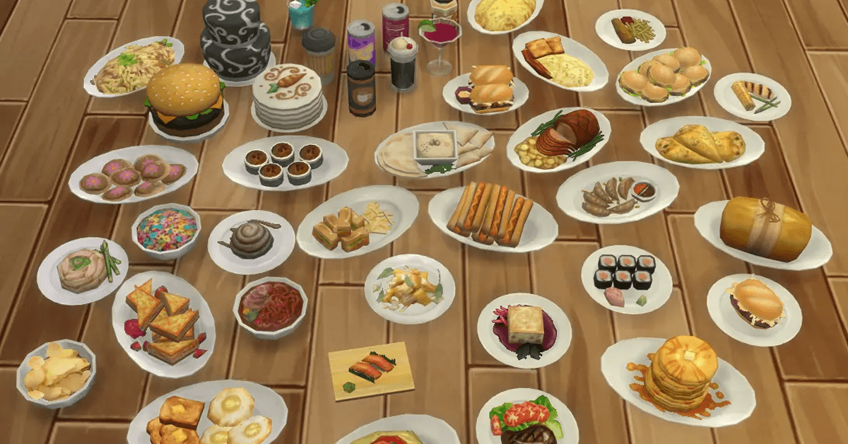 A.I. Upscaled Food Sims 4