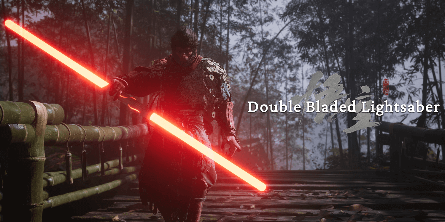 Black Myth: Wukong mods Double Bladed Lightsaber