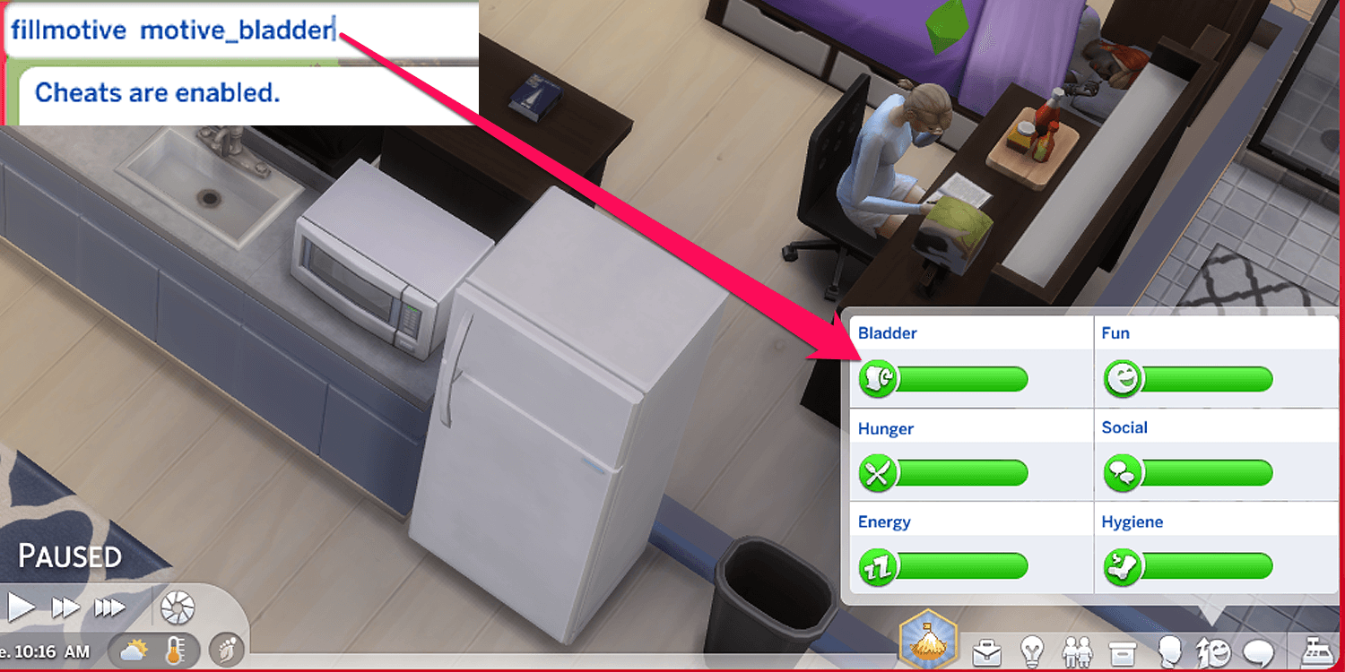 Sims 4 fill bladder meter