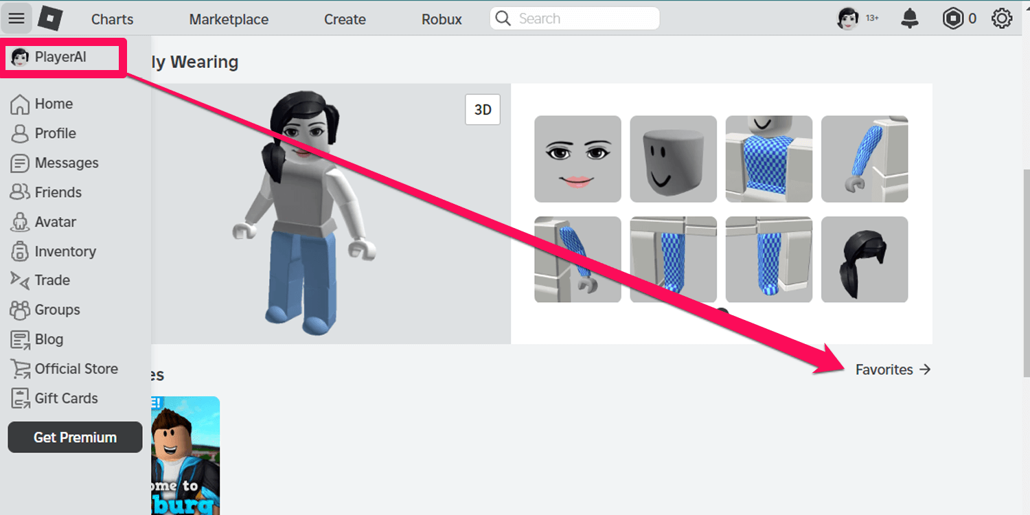 Roblox How to See Favorites