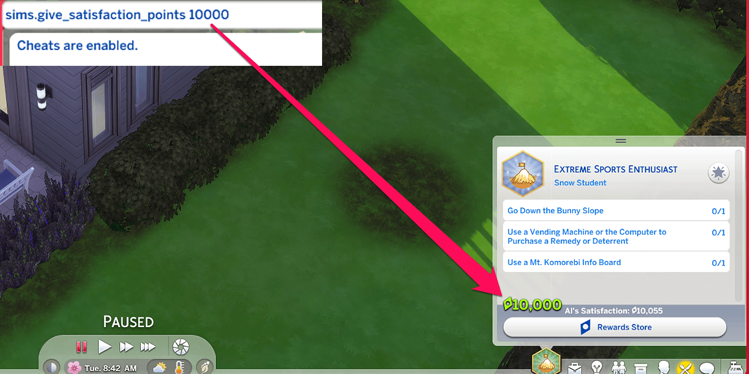 The Sims 4 satisfaction points