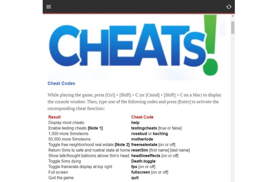 how to use sims 4 cheats