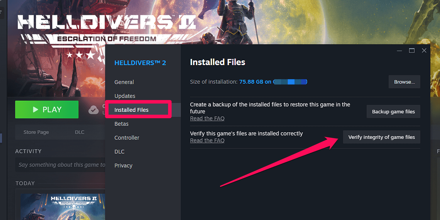 Helldivers 2 verify files