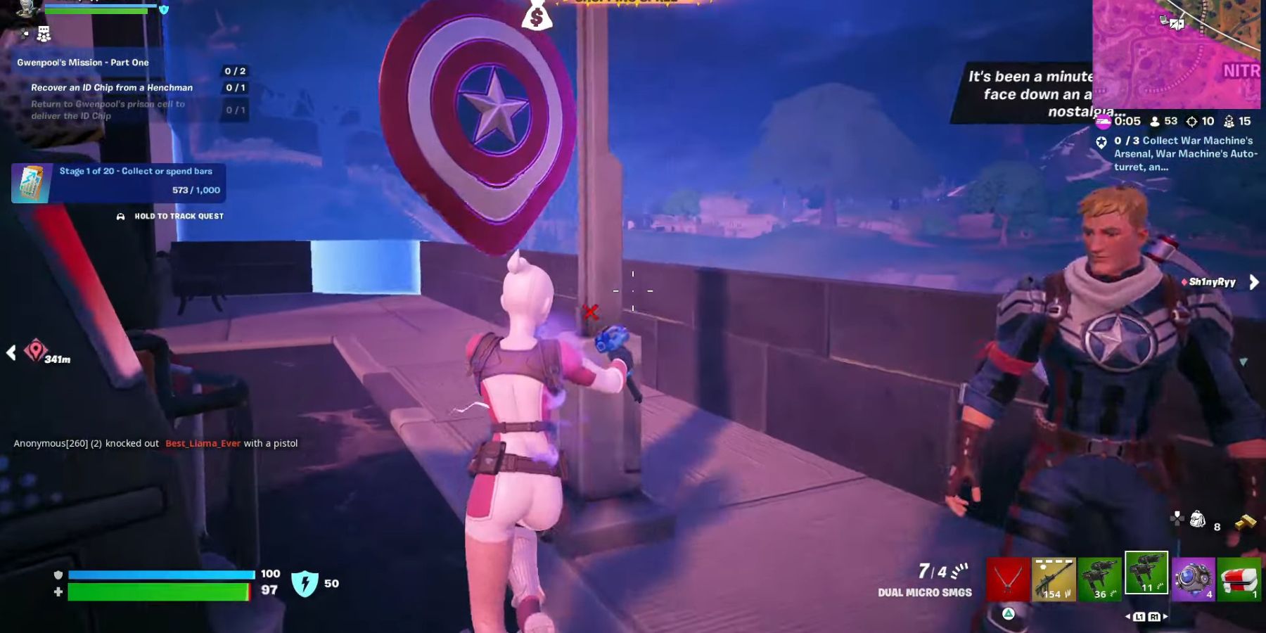 Get Captain America's Shield in Fortnite from Captain Jones